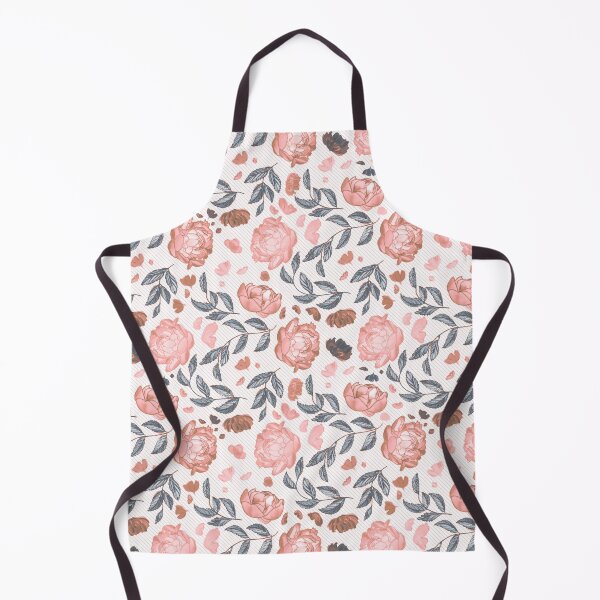 Item preview, Vintage Painterly Peony Rose Pinstripe Pattern designed and sold by Seamlessly Buffalo.