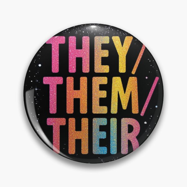 Item preview, They Them Their Pronouns Glitter Galaxy Pride Art designed and sold by rainbowgremlin.