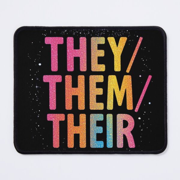 Item preview, They Them Their Pronouns Glitter Galaxy Pride Art designed and sold by rainbowgremlin.