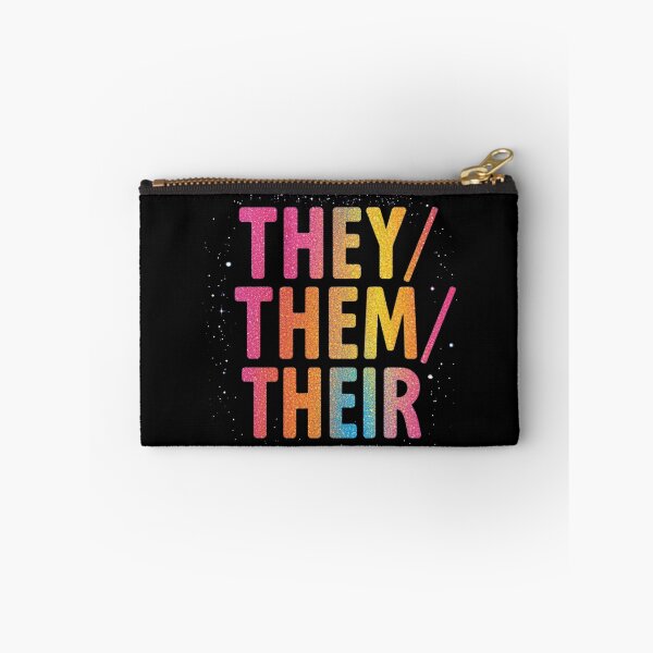 Item preview, They Them Their Pronouns Glitter Galaxy Pride Art designed and sold by rainbowgremlin.