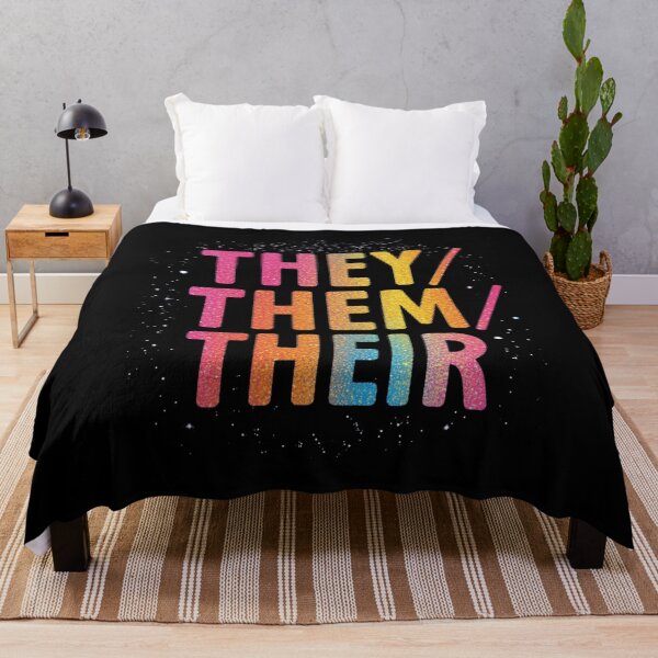 Item preview, They Them Their Pronouns Glitter Galaxy Pride Art designed and sold by rainbowgremlin.