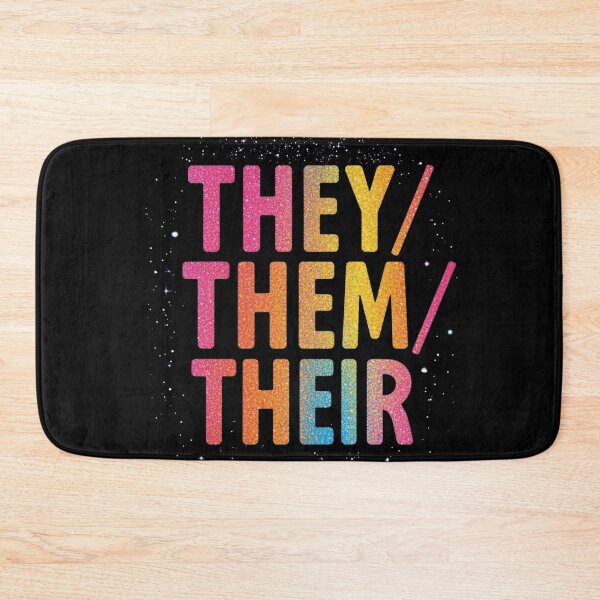 Item preview, They Them Their Pronouns Glitter Galaxy Pride Art designed and sold by rainbowgremlin.