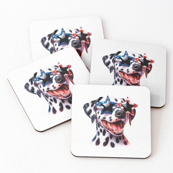 Item preview, Patriotic Dalmatian with American Star Sunglasses – Funny 4th of July Dog designed and sold by Polarisofficial.