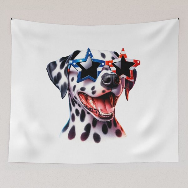 Item preview, Patriotic Dalmatian with American Star Sunglasses – Funny 4th of July Dog designed and sold by Polarisofficial.