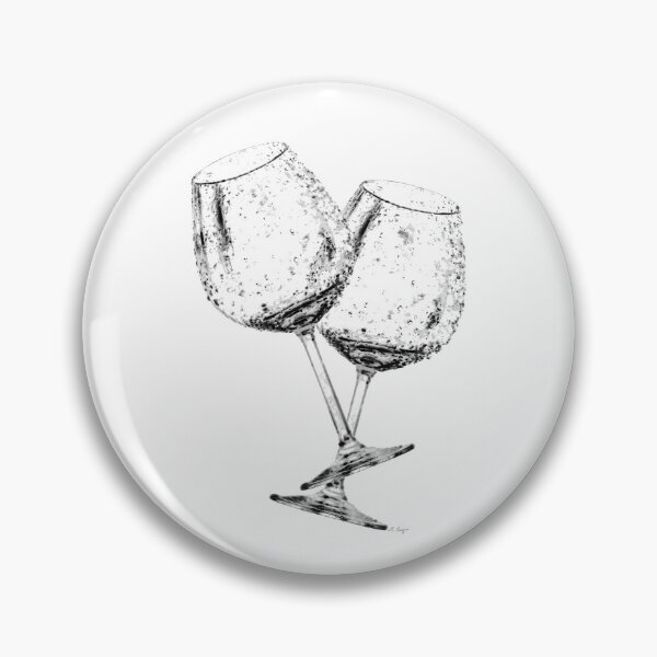 Item preview, It Takes Two Black And White Wine Glass Art designed and sold by Sharon Cummings Art.