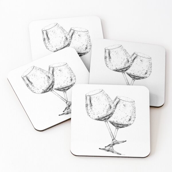 Item preview, It Takes Two Black And White Wine Glass Art designed and sold by Sharon Cummings Art.