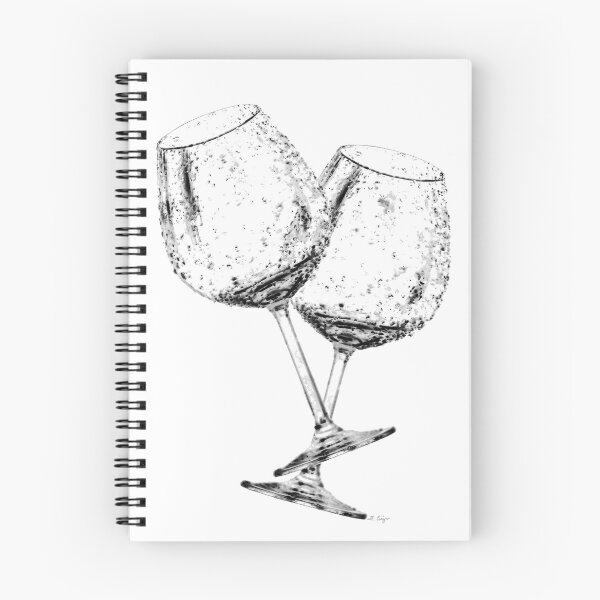 Item preview, It Takes Two Black And White Wine Glass Art designed and sold by Sharon Cummings Art.