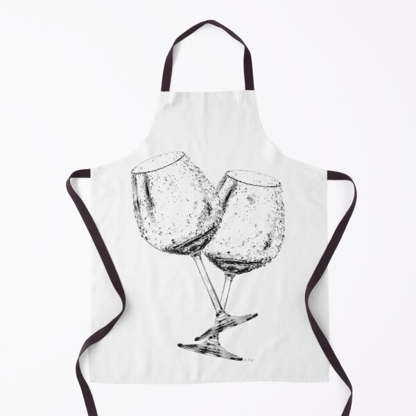 Item preview, It Takes Two Black And White Wine Glass Art designed and sold by Sharon Cummings Art.