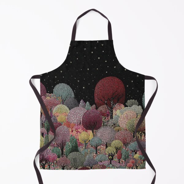 Artikelvorschau, Obstgarten unter Sternenhimmel und Vollmond entworfen und verkauft von Neika Shimm Designs.