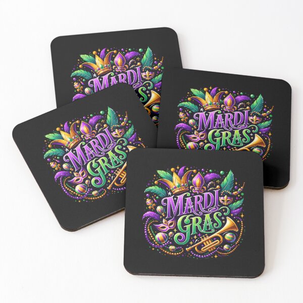 Item preview, Mardi Gras Carnival Vibes – Purple Green Gold Festive Design for Shirts & Stickers designed and sold by artedigital99.