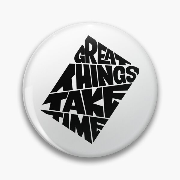 Item preview, Great Things Take Time - Bold Geometric Fitness Typography designed and sold by QuietRepClub.