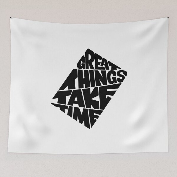 Item preview, Great Things Take Time - Bold Geometric Fitness Typography designed and sold by QuietRepClub.