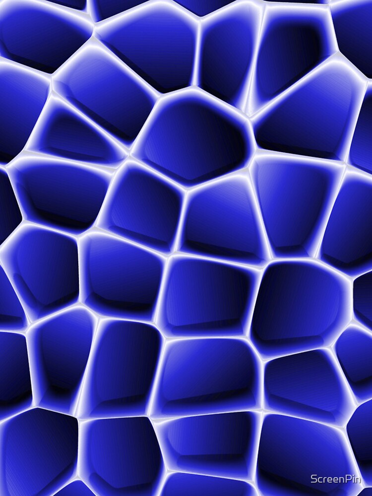 Thumbnail 5 of 5, iPhone Case, Electric Blue Abstract Cell Pattern designed and sold by ScreenPin.