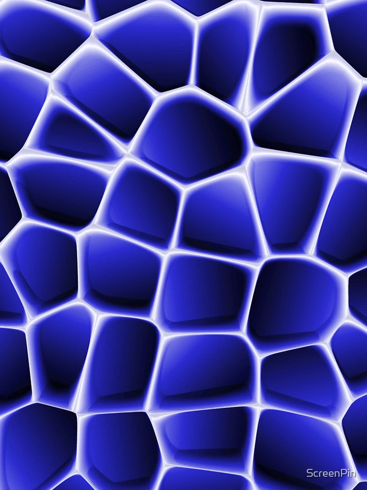 Thumbnail 5 of 5, iPhone Case, Electric Blue Abstract Cell Pattern designed and sold by ScreenPin.