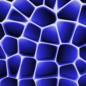 Artwork thumbnail, Electric Blue Abstract Cell Pattern by ScreenPin