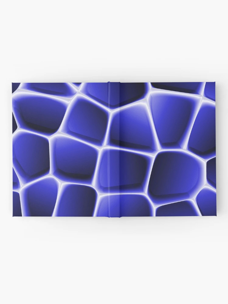 Thumbnail 2 of 3, Journal, Electric Blue Abstract Cell Pattern designed and sold by ScreenPin.