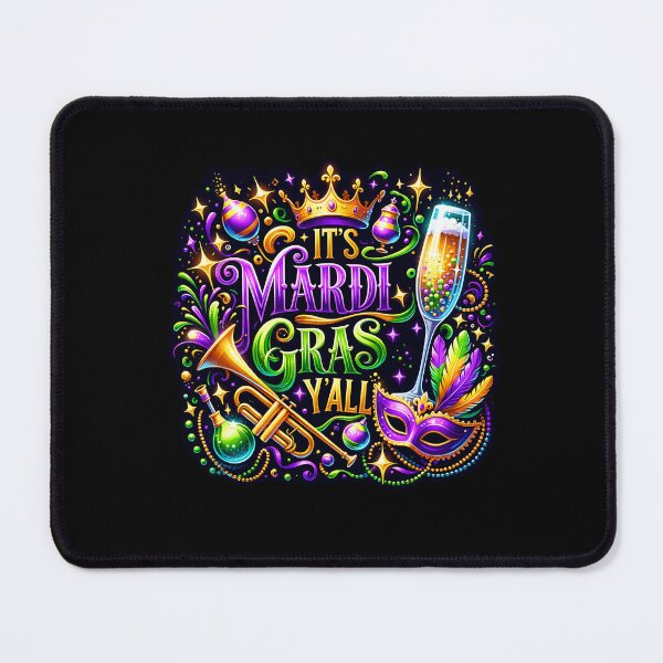 Item preview, Mardi Gras Mask & Beads – Colorful Fat Tuesday Celebration Artwork designed and sold by artedigital99.
