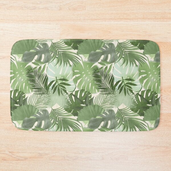 Item preview, Lush Green Tropical Monstera Palm Pattern designed and sold by Seamlessly Buffalo.