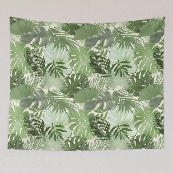 Item preview, Lush Green Tropical Monstera Palm Pattern designed and sold by Seamlessly Buffalo.