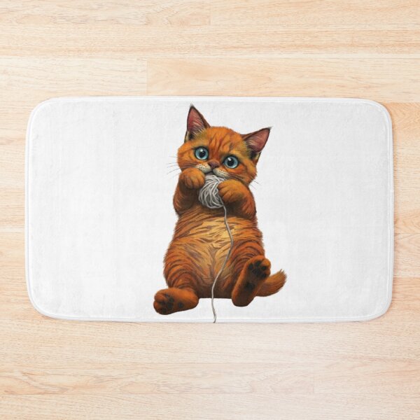 Item preview, Cute Ginger Kitten Playing with a Ball of Yarn designed and sold by CHRIST5000.