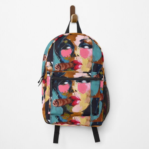 Item preview, Unleash Fearless Expression with a Vibrant Woman and Bold Cigar Portrait designed and sold by OlfactoART Studio.