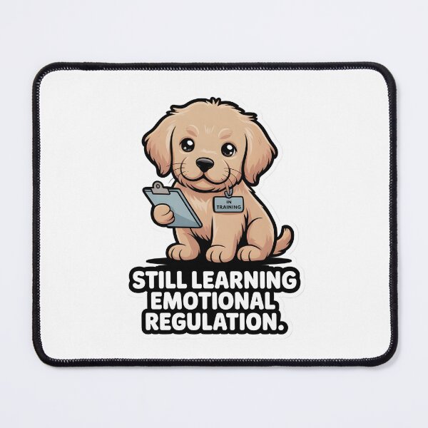 Item preview, Therapy Dog in Training Sticker – Cute Puppy Still Learning Emotional Regulation Mental Health Design designed and sold by Dumbly Creative.