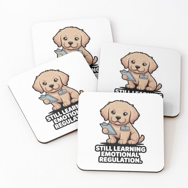Item preview, Therapy Dog in Training Sticker – Cute Puppy Still Learning Emotional Regulation Mental Health Design designed and sold by Dumbly Creative.