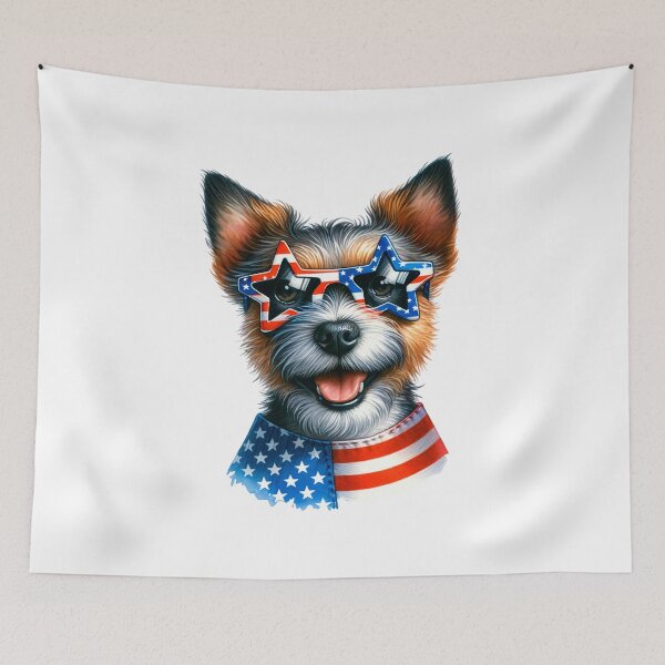 Item preview, Patriotic Cairn Terrier with American Star Sunglasses – Cute 4th of July Dog designed and sold by Polarisofficial.