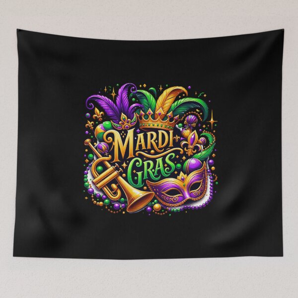 Item preview, Mardi Gras Celebration Design – Vibrant Carnival Art for Party Outfits designed and sold by artedigital99.