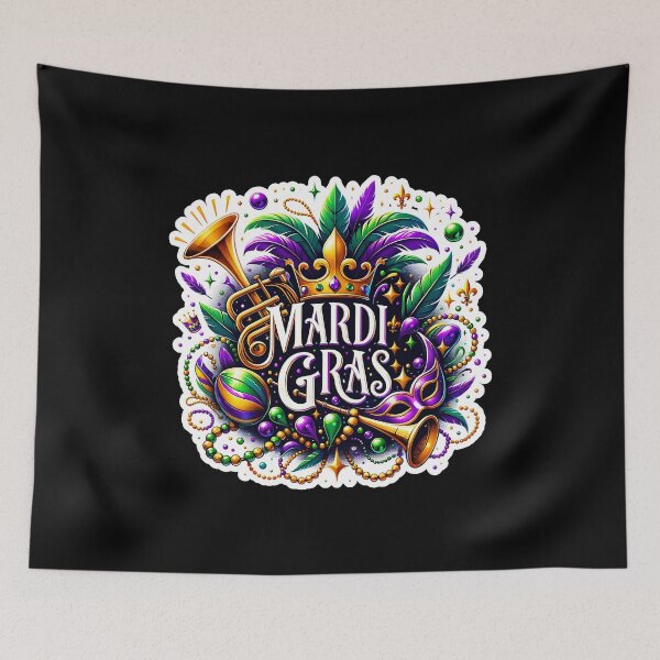 Item preview, Mardi Gras Celebration Design – Vibrant Carnival Art for Party Outfits designed and sold by artedigital99.