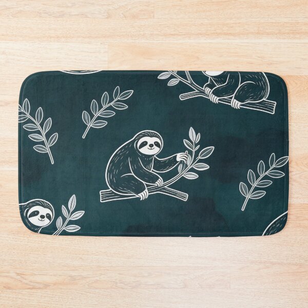 Item preview, Illustration of Funny Sloths on Branches with Leaves designed and sold by Ciervo Primavera.