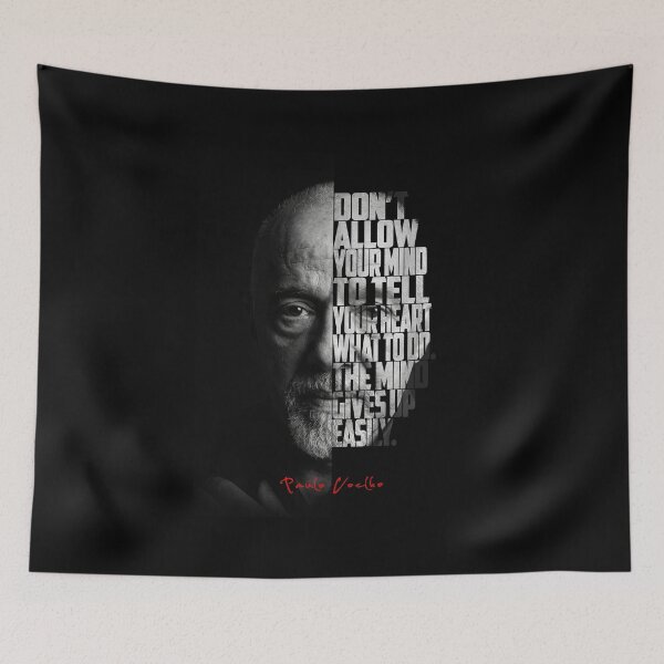 Item preview, Paulo Coelho Split Face Quote Poster designed and sold by Enea Kelo.