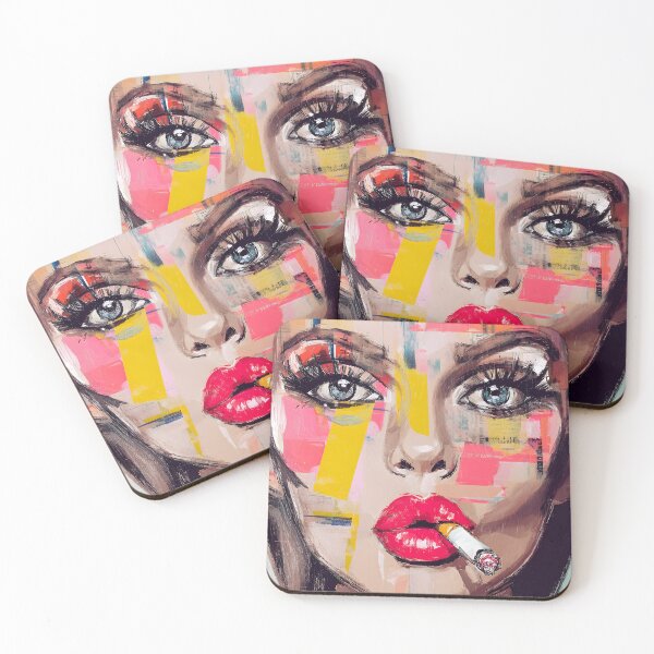 Item preview, Ignite Modern Energy with Expressive Eyes, Red Lips and Geometric Color Fusion designed and sold by OlfactoART Studio.