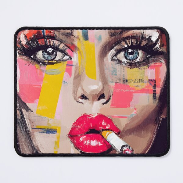 Item preview, Ignite Modern Energy with Expressive Eyes, Red Lips and Geometric Color Fusion designed and sold by OlfactoART Studio.