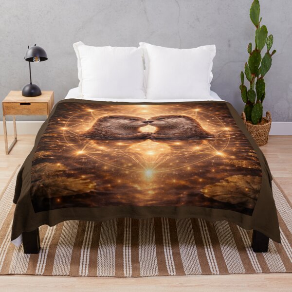 Item preview, Otter Soulmates – Sacred Geometry River Otter Couple Art designed and sold by GeoWild Designs.