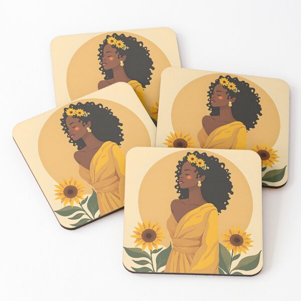 Item preview, Sunflower Unity - Afrocentric Empowerment Art designed and sold by WowDezign.