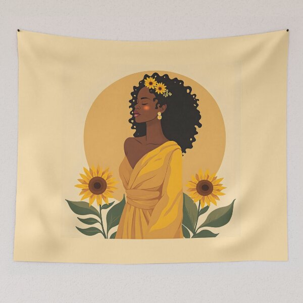 Item preview, Sunflower Unity - Afrocentric Empowerment Art designed and sold by WowDezign.