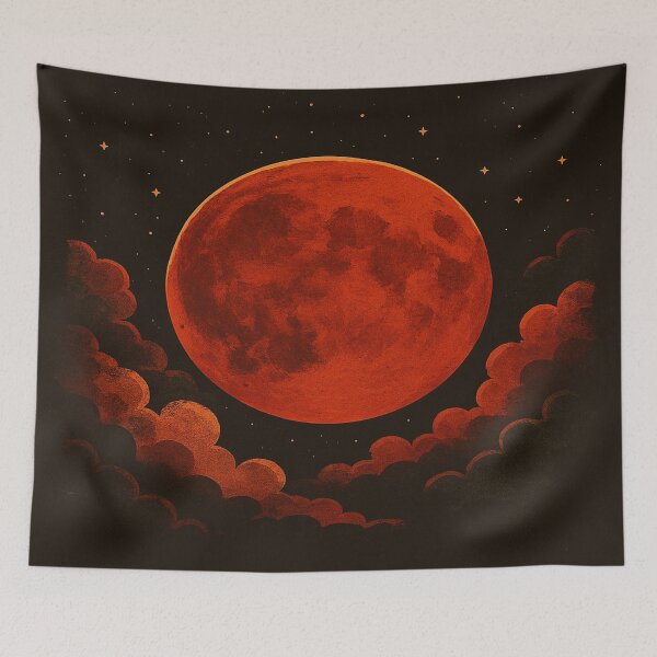 Item preview, Blood Moon – Mystical Lunar Illustration designed and sold by nigejohn.