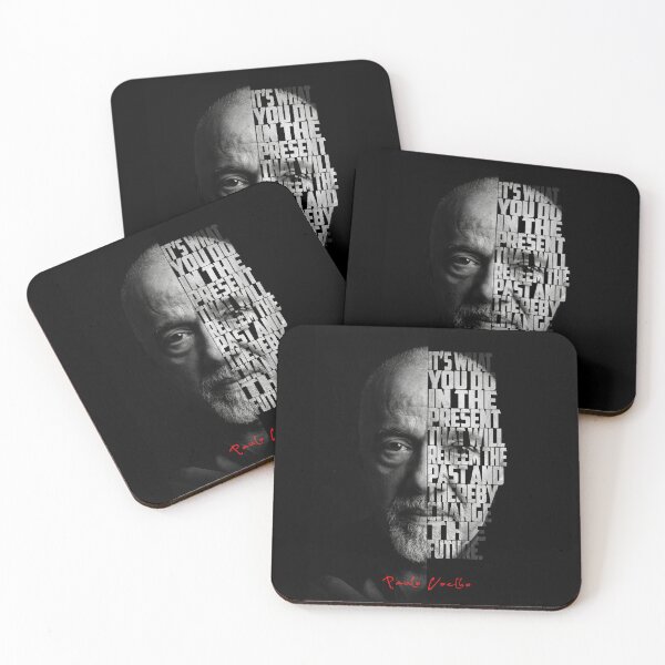 Item preview, Paulo Coelho Split Face Quote Poster designed and sold by Enea Kelo.