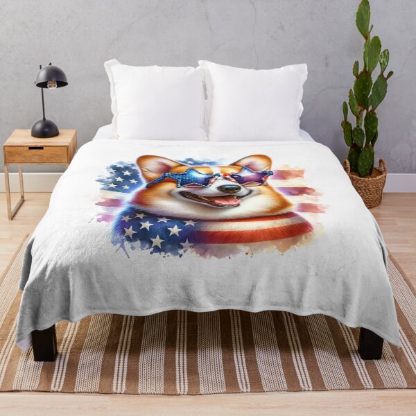 Item preview, Patriotic Corgi with American Star Sunglasses – Cute 4th of July Dog designed and sold by Polarisofficial.
