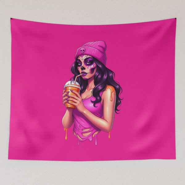 Item preview, Neon Sugarskull Queen Gothic - Kawaii Day of the Dead Alternative Streetwear designed and sold by Rebel-Candy.