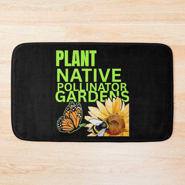 Item preview, Plant Native Pollinator Gardens Bright Neon Text Colorful Design designed and sold by EarthArtDesigns.