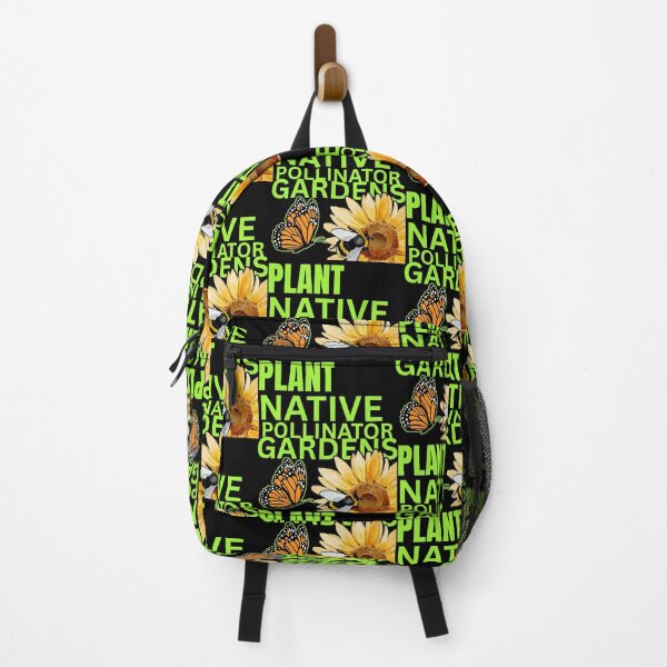 Item preview, Plant Native Pollinator Gardens Bright Neon Text Colorful Design designed and sold by EarthArtDesigns.