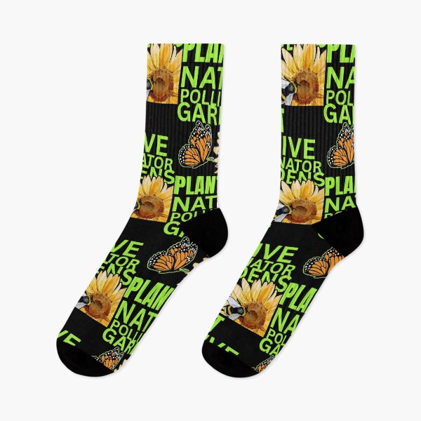 Item preview, Plant Native Pollinator Gardens Bright Neon Text Colorful Design designed and sold by EarthArtDesigns.