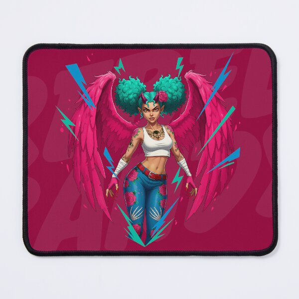 Item preview, Neon Pink Electric Rose Cyberpunk Angel - Kawaii Demon Streetwear designed and sold by Rebel-Candy.