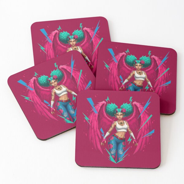 Item preview, Neon Pink Electric Rose Cyberpunk Angel - Kawaii Demon Streetwear designed and sold by Rebel-Candy.