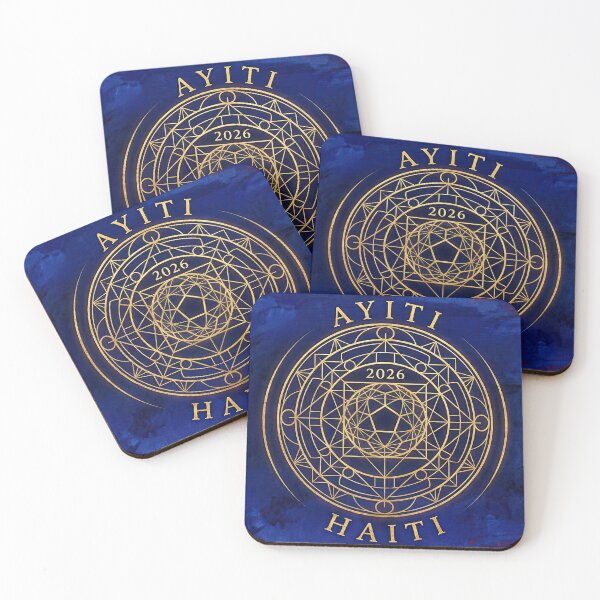 Item preview, Elegant and Gold Haiti 2026 Geometric Design designed and sold by BrickByDream.