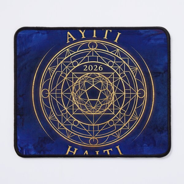 Item preview, Elegant and Gold Haiti 2026 Geometric Design designed and sold by BrickByDream.
