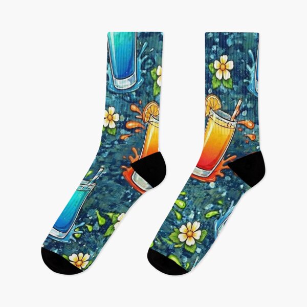 Item preview, Summer Sips on Deep Blue Drinks designed and sold by VividOddityCo.