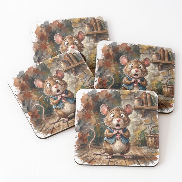 Item preview, Surprised Mouse In Watercolor designed and sold by Maria Dryfhout.